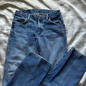 Wrangler Blue Denim Straight Leg Jeans